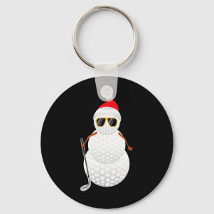 Chaveiro Papais noeis Snowman Golf Ball Golfer Golfer Gift