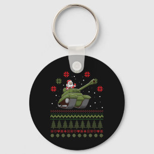 Chaveiro Papais noeis Ugly Christmas Theme Graphic Militar 