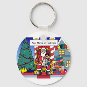 Chaveiro Papais noeis Visitados - Cartoon Boy by PrintedPer