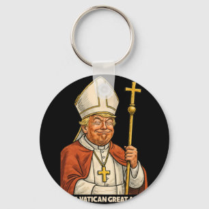 Chaveiro Papal Trump Divertido Design Com Vestígios Popular