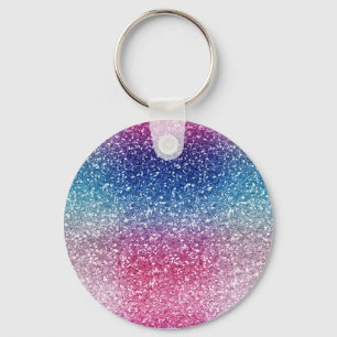 Chaveiro Papel de embrulho com brilho rosa azul ombre