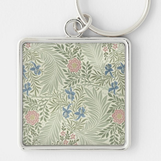 Chaveiro Papel de Parede Floral Larkspur de William Morris (Frente)