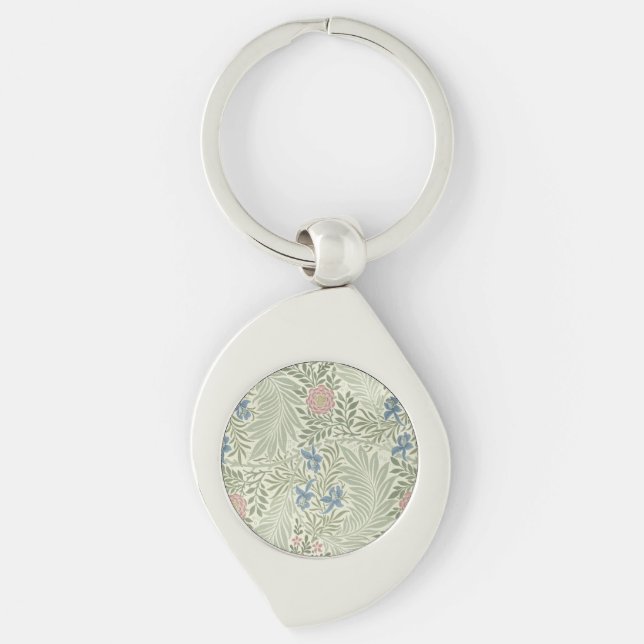 Chaveiro Papel de Parede Floral Larkspur de William Morris (Frente)