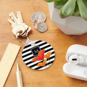 Chaveiro Papoila Negra Chic Monograma