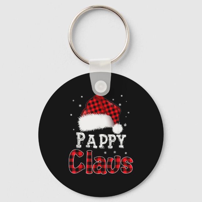 Chaveiro Pappy Claus Christmas Red Plaid Pajama Family Matc (Frente)