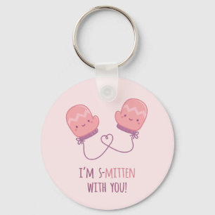 Chaveiro Par de Luvas Enamoradas com Você Pun Cute