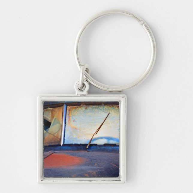 Chaveiro Para-brisas de um velho caminhão enferrujado (Frente)