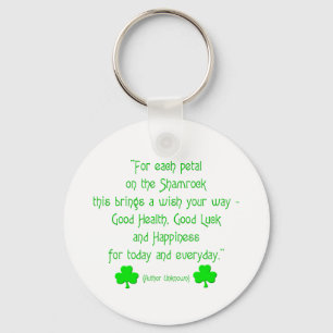 Chaveiro Para cada pétala no shamrock...