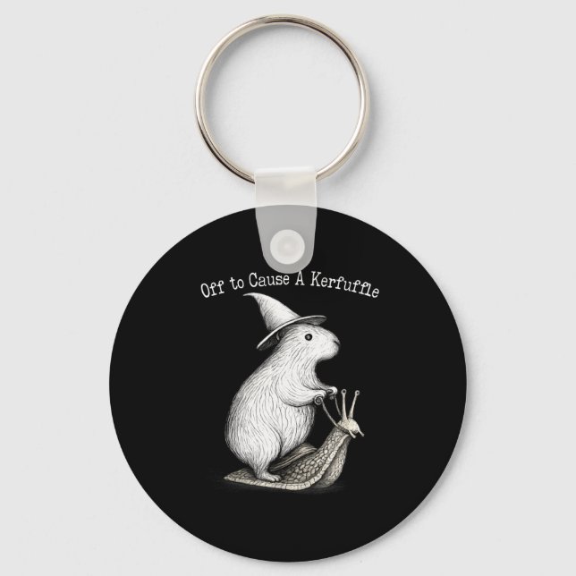 Chaveiro Para causar um meme de capivara bagunçado  (Frente)