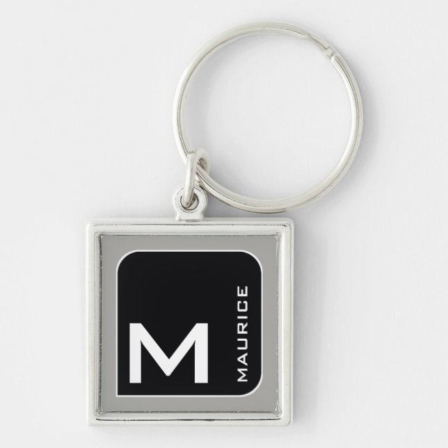 Chaveiro para ele, um monograma do logotipo. (Frente)