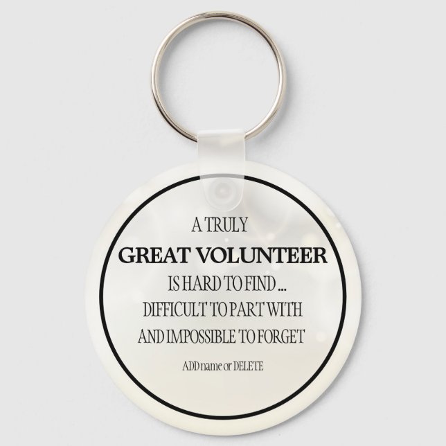 Chaveiro para o obrigado voluntário, seu presente  (Frente)