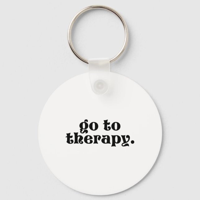 Chaveiro Para o problema de saúde mental divertida da terap (Frente)