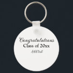Chaveiro Parabéns de graduação simples, adicionar classes m<br><div class="desc">Design</div>