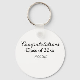 Chaveiro Parabéns de graduação simples, adicionar classes m