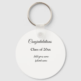 Chaveiro Parabéns de graduação simples, adicionar classes m