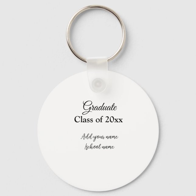 Chaveiro Parabéns de graduação simples, adicionar classes m (Frente)