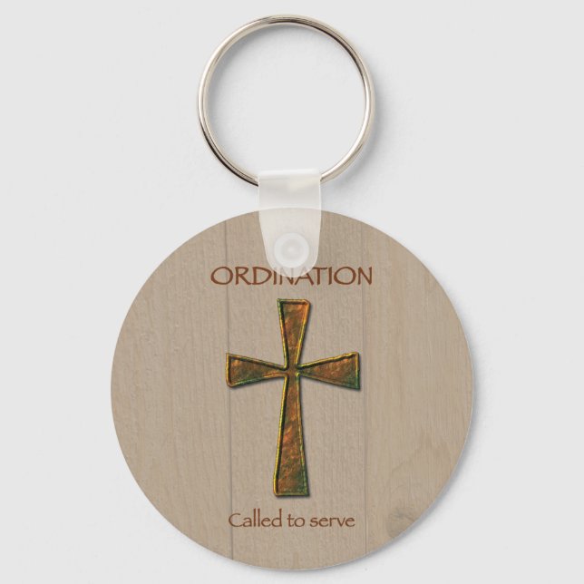 Chaveiro Parabéns de ordenação geral, Design de metal C (Frente)