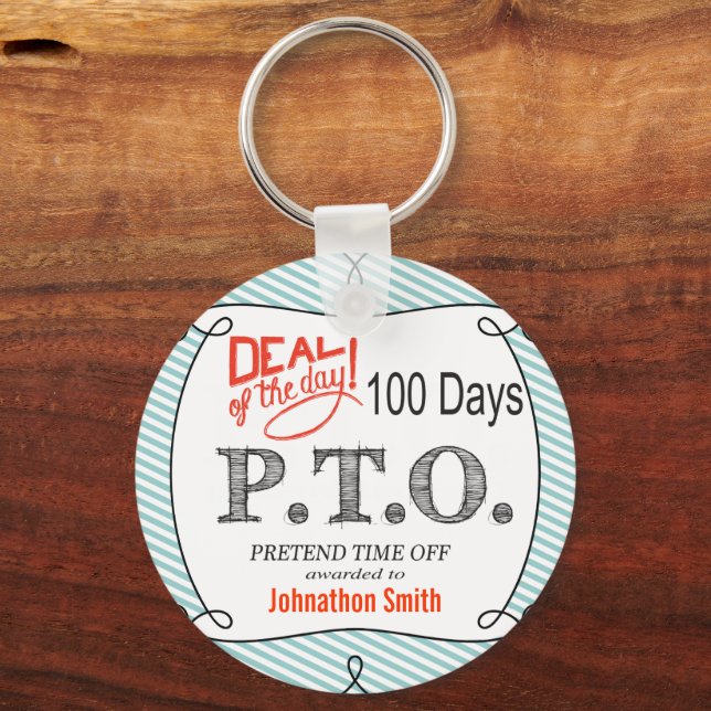 Chaveiro Parabéns Engraçados Promovidos para Fingir o Tempo (Frente)