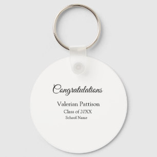 Chaveiro Parabéns formando adicionar nome da escola simples