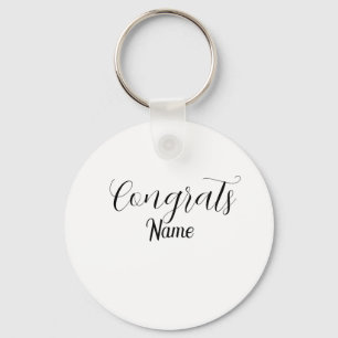 Chaveiro Parabéns graduado nome simples minimal ano turma