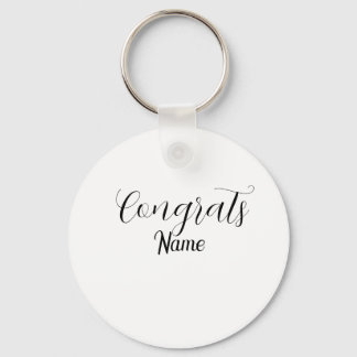 Chaveiro Parabéns graduado nome simples minimal ano turma 