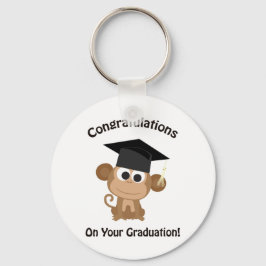 Chaveiro parabéns no macaco da graduação