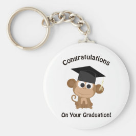 Chaveiro parabéns no macaco da graduação
