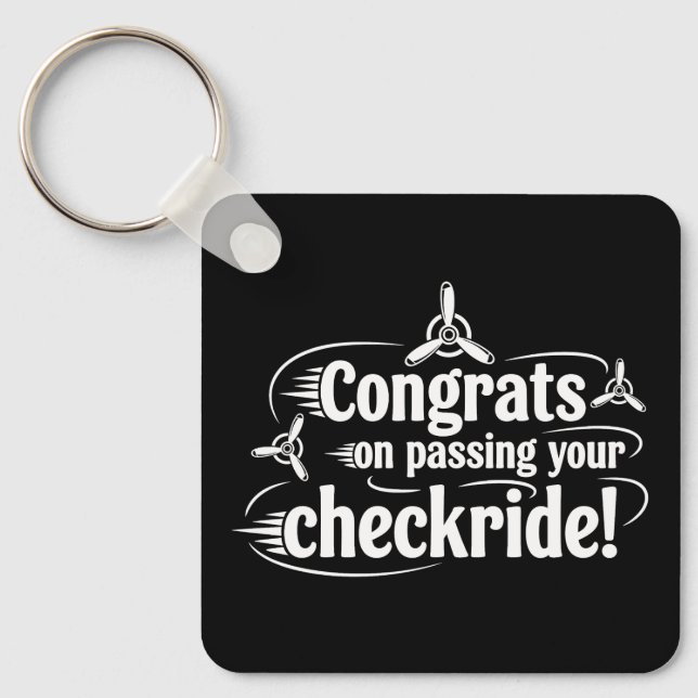Chaveiro Parabéns por passar na sua checkride! (Frente)