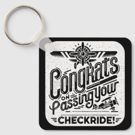 Chaveiro Parabéns por ter passado o cheque!