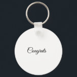 Chaveiro Parabéns simples e mínimos adicionam seu nome de t<br><div class="desc">Design</div>