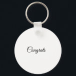 Chaveiro Parabéns simples e mínimos adicionam seu nome de t<br><div class="desc">Design</div>