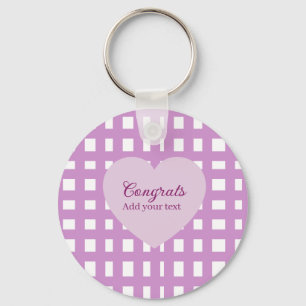 Chaveiro Parabéns simples minimalista graduação roxo s