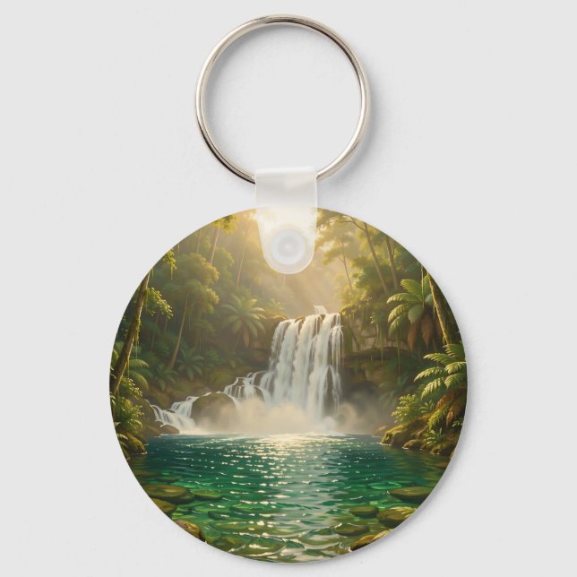 Chaveiro Paradise da Selva com Cachoeira Tropical Luxuriant (Frente)