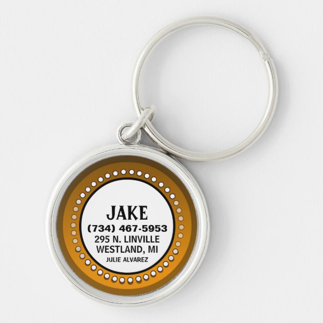 Chaveiro Parafuso prisioneiro alaranjado de Brown - Jake (Frente)