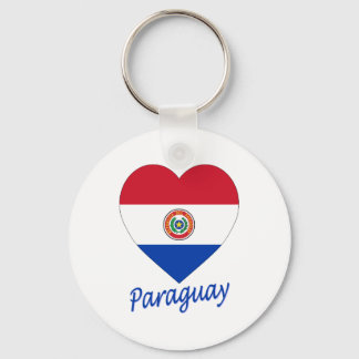 Chaveiro Paraguai Flag Heart
