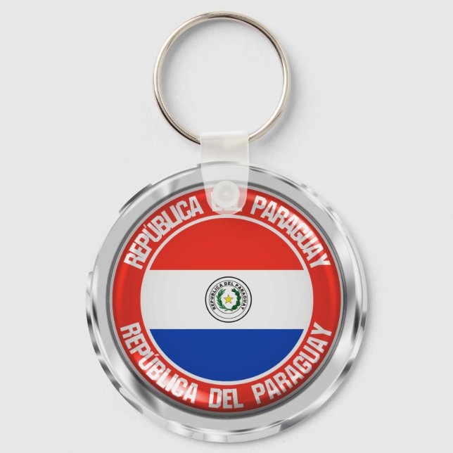 Chaveiro Paraguai Round Emblem (Frente)