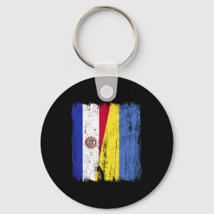Chaveiro Paraguai Ucrânia Meia Bandeira Paraguaio Ucraniano