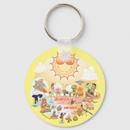 Chaveiro Paraíso de Praia do Sul da Califórnia