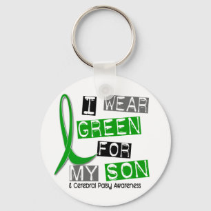 Chaveiro Paralisia cerebral eu visto o verde para meu filho