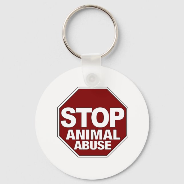 Chaveiro Parar Abuso Animal (Frente)
