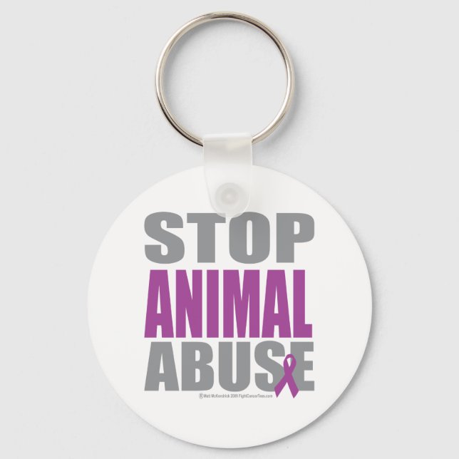 Chaveiro Parar Abuso Animal (Frente)