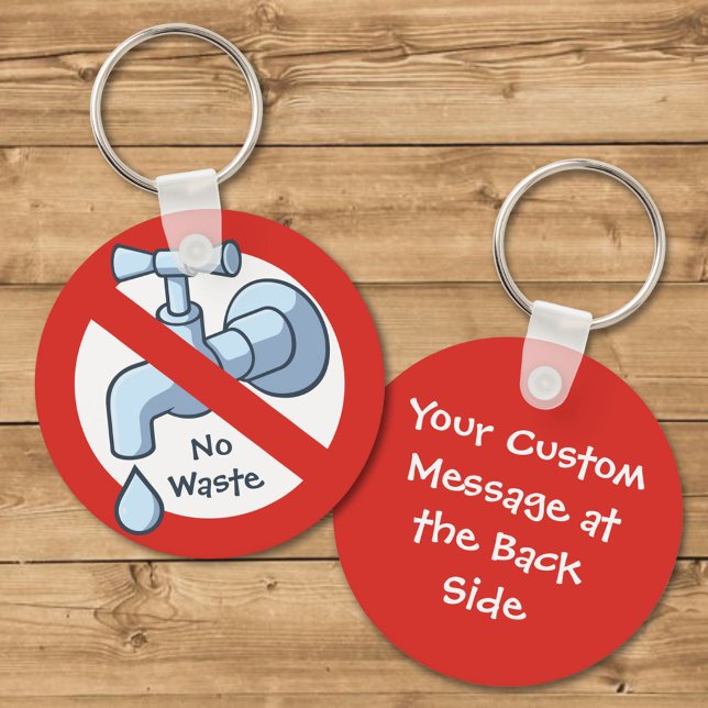 Chaveiro Parar o desperdício de água (Criador carregado)