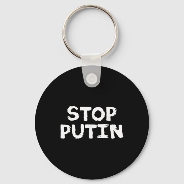Chaveiro Parar o Protesto Anti-Guerra de Putin (Frente)