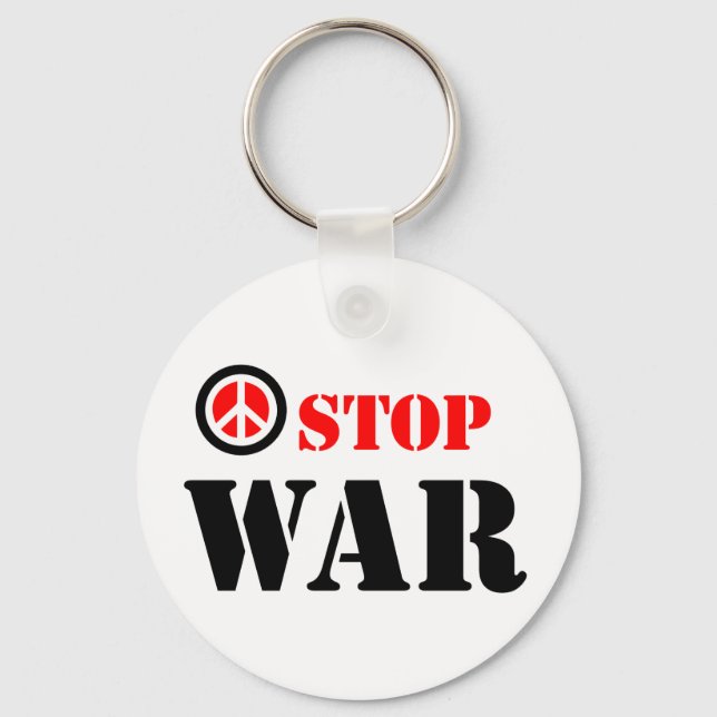 Chaveiro Parar slogan de guerra (Frente)