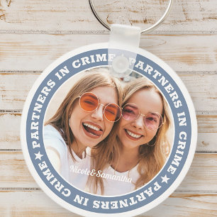 Chaveiro Parceiros no Crime BFF - Foto personalizada simple