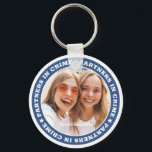 Chaveiro Parceiros no Crime BFF Foto personalizada simples<br><div class="desc">Este design simples e moderno é composto por tipografia de serifa e adiciona uma foto personalizada.</div>