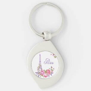 Chaveiro Paris em Flor À Meia-Noite em Paris Floral Paris R