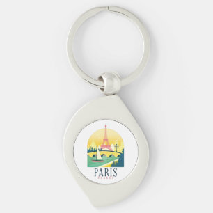 Chaveiro Paris França Viagens vintage Romântica