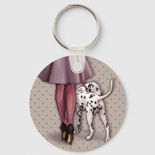 Chaveiro Parisiense e o seu dalmatien em passeio