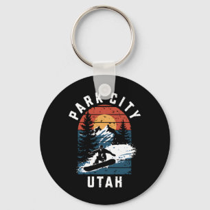 Chaveiro Park City Utah Snowboard Vintage Snowboard Moun